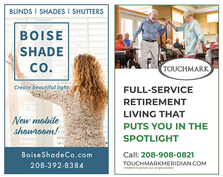Boise Shade Co. and Touchmark ads
